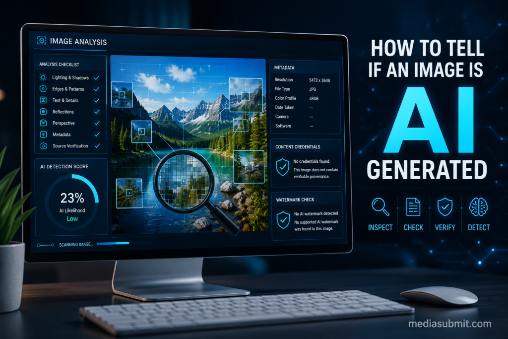 How to tell if an image is AI generated using image verification methods